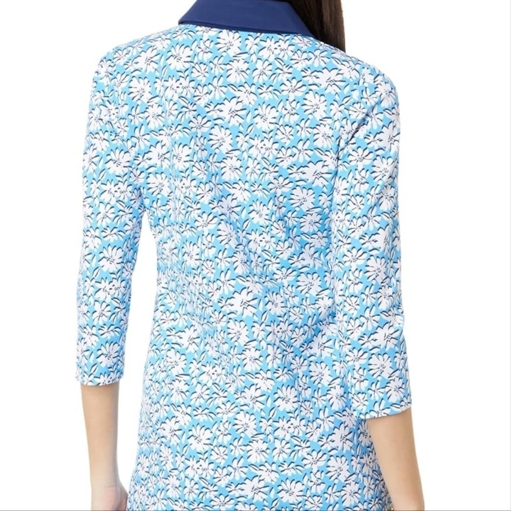 NWT Lilly Pulitzer Ainslee Lunar Blue Palm Beach Petals Dress Size Lge. Ret $188 - Picture 13 of 14